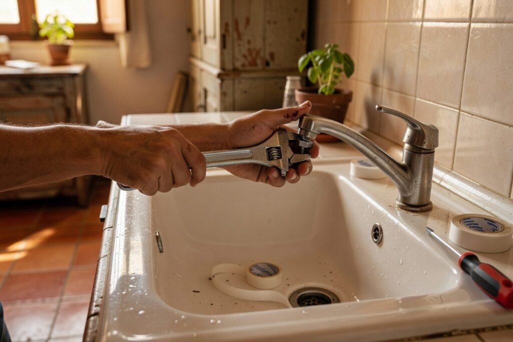 Detalle: Cómo cambiar un grifo de lavabo o fregadero sin llamar al fontanero