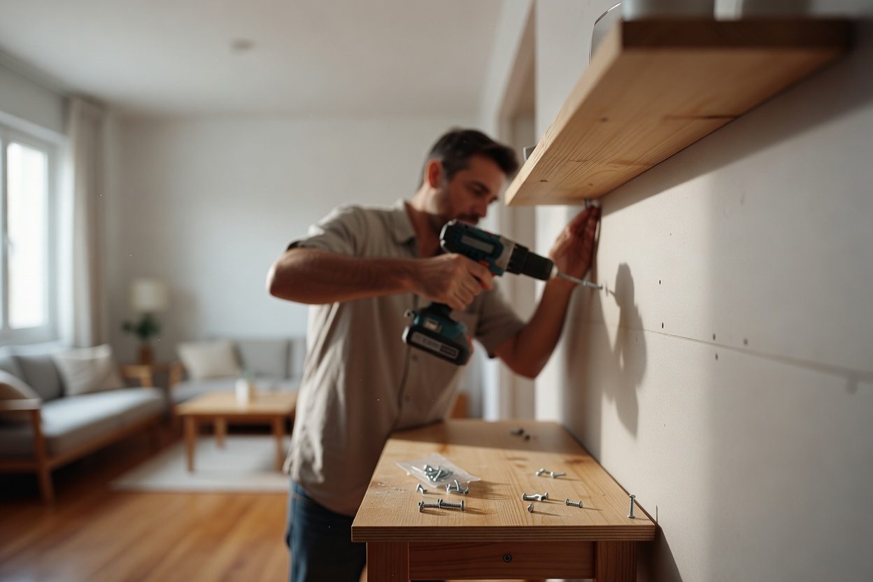 Cómo colgar estanterías según el tipo de pared: tacos y tornillos adecuados